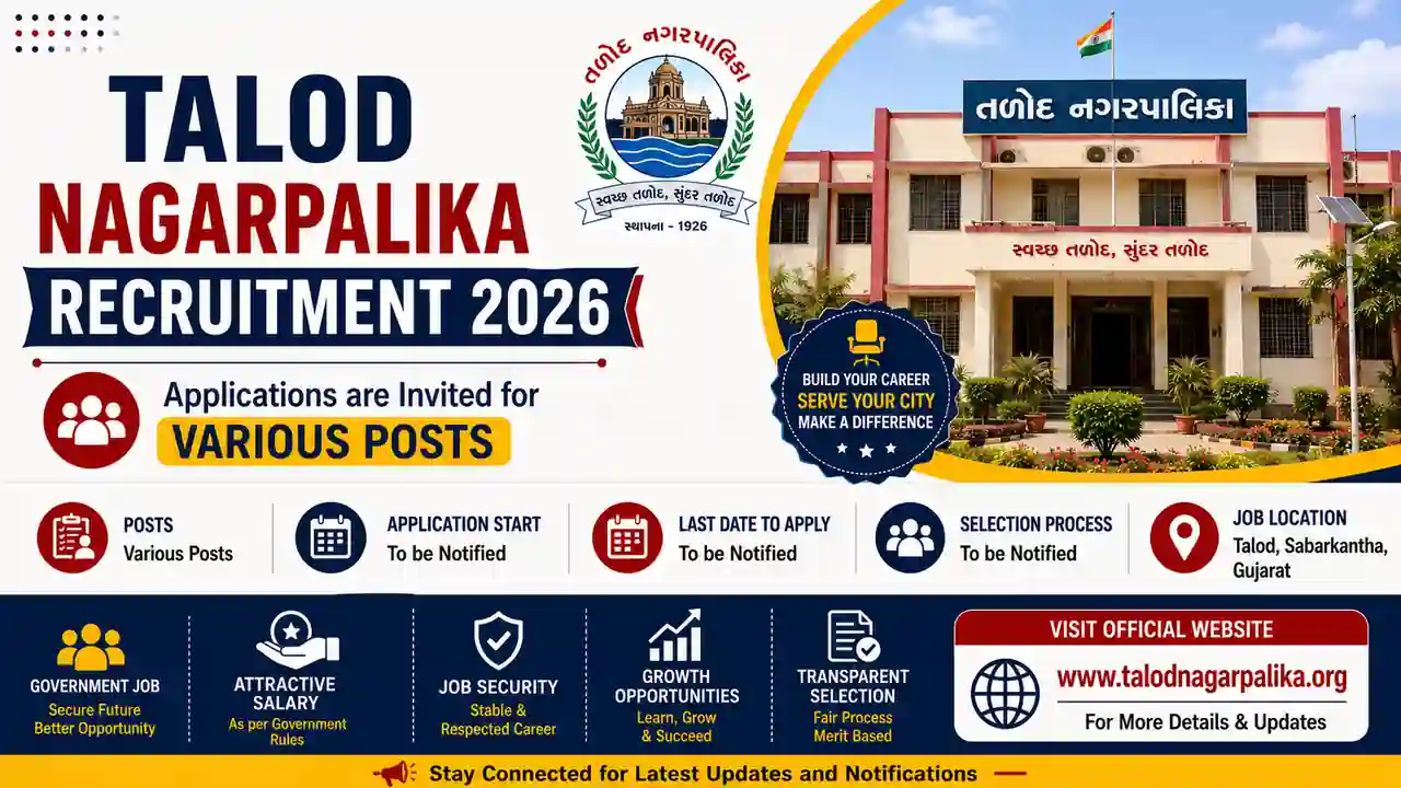 Talod Nagarpalika City Manager – UWM Recruitment 2026